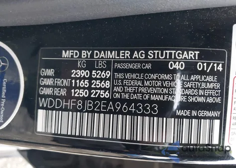 2014 Mercedes-Benz E 350 4Matic z USA, uszkodzony, nr VIN WDDHF8JB2EA964333